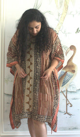 Rust geo print kaftan